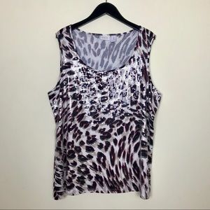 Chico’s Animal Print sequence top.